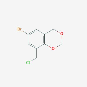 B138075 6-bromo-8-(chloromethyl)-4H-1,3-benzodioxine CAS No. 129888-79-5