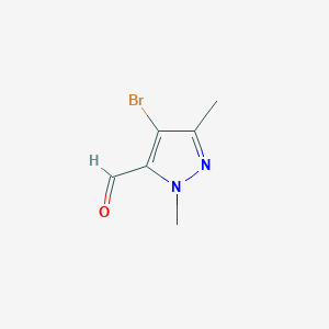 molecular formula C6H7BrN2O B1380750 4-bromo-1,3-dimethyl-1H-pyrazole-5-carbaldehyde CAS No. 1367816-40-7
