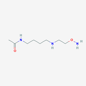molecular formula C8H19N3O2 B13807523 N-(4-{[2-(Aminooxy)ethyl]amino}butyl)acetamide 