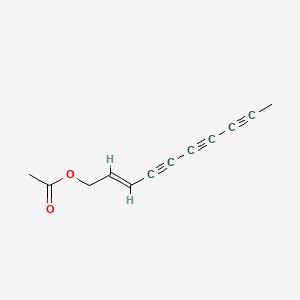 molecular formula C12H10O2 B13807527 2-Decene-4,6,8-triyn-1-ol, acetate, (E)- CAS No. 52940-10-0