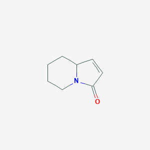 molecular formula C8H11NO B13807533 6,7,8,8a-tetrahydro-5H-indolizin-3-one 