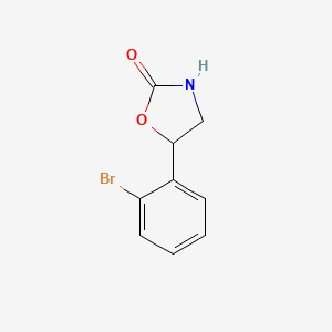 molecular formula C9H8BrNO2 B1380758 5-(2-溴苯基)噁唑烷-2-酮 CAS No. 1341038-06-9
