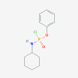molecular formula C12H17ClNO2P B13807696 Phenyl cyclohexylphosphoramidochloridate 