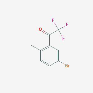 molecular formula C9H6BrF3O B1380775 1-(5-Bromo-2-methylphenyl)-2,2,2-trifluoroethan-1-one CAS No. 1537447-67-8