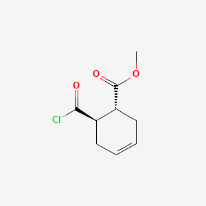 molecular formula C9H11ClO3 B13807759 methyl (1R,6R)-6-carbonochloridoylcyclohex-3-ene-1-carboxylate 