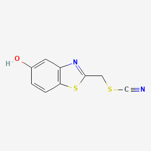 molecular formula C9H6N2OS2 B13807761 (5-Hydroxy-1,3-benzothiazol-2-yl)methyl thiocyanate CAS No. 90418-62-5