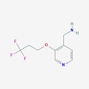 molecular formula C9H11F3N2O B1380778 [3-(3,3,3-Trifluoropropoxy)pyridin-4-yl]methanamine CAS No. 1551394-28-5