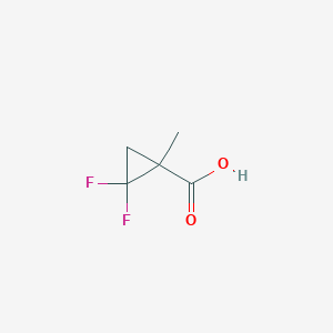 molecular formula C5H6F2O2 B138078 2,2-二氟-1-甲基环丙烷甲酸 CAS No. 128073-33-6