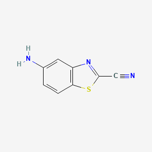 molecular formula C8H5N3S B1380788 5-Aminobenzo[d]thiazole-2-carbonitrile CAS No. 1513212-02-6