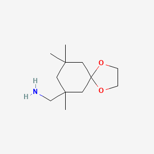 molecular formula C12H23NO2 B13807901 1-(7,9,9-Trimethyl-1,4-dioxaspiro[4.5]dec-7-yl)methanamine CAS No. 6309-29-1