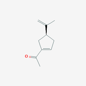 molecular formula C10H14O B13807917 1-[(4S)-4-prop-1-en-2-ylcyclopenten-1-yl]ethanone 