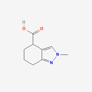 molecular formula C9H12N2O2 B1380792 2-methyl-4,5,6,7-tetrahydro-2H-indazole-4-carboxylic acid CAS No. 1557768-83-8