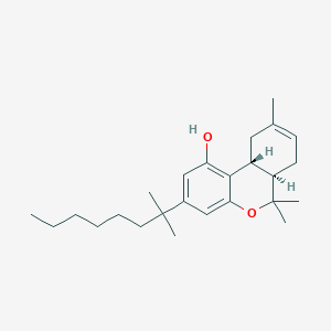 molecular formula C25H38O2 B13807959 (6Ar,10ar)-3-(1,1-dimethylheptyl)-6,6,9-trimethyl-6a,7,10,10a-tetrahydro-6H-dibenzo[b,d]pyran-1-ol 