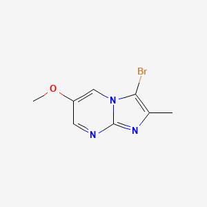 molecular formula C8H8BrN3O B1380796 3-Bromo-6-methoxy-2-methylimidazo[1,2-A]pyrimidine CAS No. 1519606-88-2