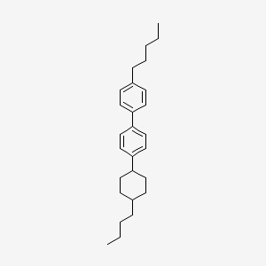 molecular formula C27H38 B13807976 trans-4-Butyl-4\'-(4-pentylcyclohexyl)-1,1\'-biphenyl 