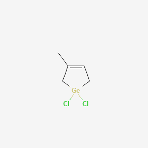 molecular formula C5H8Cl2Ge B13807978 1,1-Dichloro-3-methylgermacyclopenta-3-ene CAS No. 5764-77-2