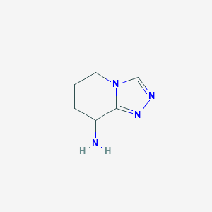 molecular formula C6H10N4 B1380801 5,6,7,8-四氢-[1,2,4]三唑并[4,3-a]吡啶-8-胺 CAS No. 1307237-49-5