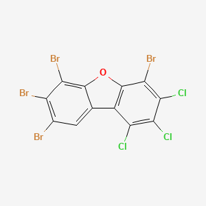 molecular formula C12HBr4Cl3O B13808030 4,6,7,8-Tetrabromo-1,2,3-trichlorodibenzo[b,d]furan 