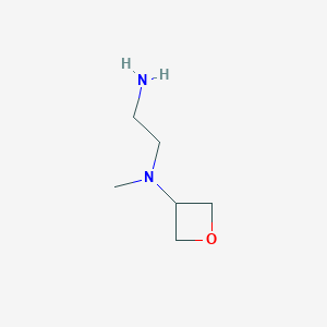 molecular formula C6H14N2O B1380804 N-(2-氨基乙基)-N-甲基氧杂环丁烷-3-胺 CAS No. 1554560-03-0
