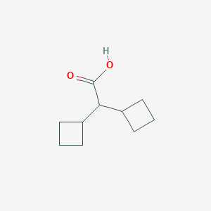 molecular formula C10H16O2 B1380806 2,2-Dicyclobutylacetic acid CAS No. 1505503-83-2