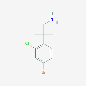 2-(4-Bromo-2-chlorophenyl)-2-methylpropan-1-amine