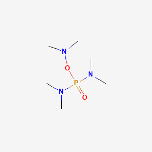 molecular formula C6H18N3O2P B13808104 Methanamine, N-((bis(dimethylamino)phosphinyl)oxy)-N-methyl- CAS No. 85437-82-7