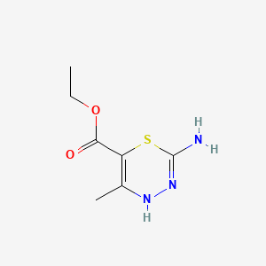 molecular formula C7H11N3O2S B13808105 ethyl 2-amino-5-methyl-4H-1,3,4-thiadiazine-6-carboxylate 