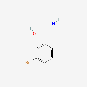 molecular formula C9H10BrNO B1380812 3-(3-溴苯基)氮杂环丁-3-醇 CAS No. 1388054-56-5
