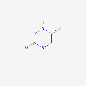 molecular formula C5H8N2OS B13808148 Piperazinone, 1-methyl-5-thioxo- 