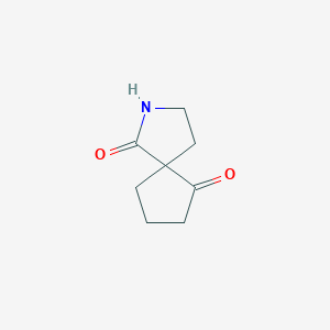 molecular formula C8H11NO2 B1380815 2-氮杂螺[4.4]壬烷-1,6-二酮 CAS No. 1784822-92-9