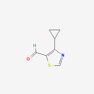 molecular formula C7H7NOS B1380816 4-Cyclopropyl-1,3-thiazole-5-carbaldehyde CAS No. 1550822-59-7