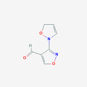 molecular formula C7H6N2O3 B13808184 Methanone,3-isoxazolyl-4-isoxazolyl-(9ci) 
