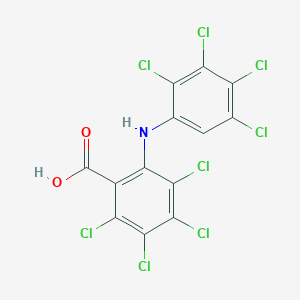 molecular formula C13H3Cl8NO2 B13808193 Anthranilic acid, 3,4,5,6-tetrachloro-N-(2,3,4,5-tetrachlorophenyl)- 