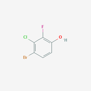 molecular formula C6H3BrClFO B1380820 4-Bromo-3-chloro-2-fluorophenol CAS No. 1360745-16-9