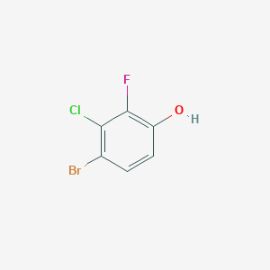 molecular formula C6H3BrClFO B1380820 4-溴-3-氯-2-氟苯酚 CAS No. 1360745-16-9