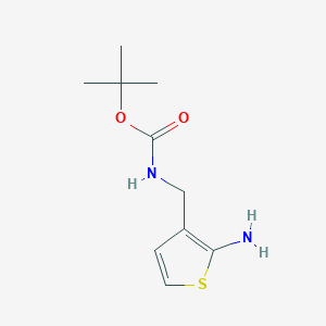 molecular formula C10H16N2O2S B13808248 tert-Butyl [(2-aminothiophen-3-yl)methyl]carbamate CAS No. 885268-97-3
