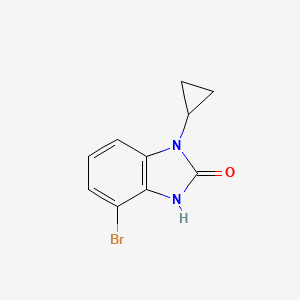 molecular formula C10H9BrN2O B1380825 4-Bromo-1-cyclopropyl-1H-benzo[d]imidazol-2(3H)-one CAS No. 1416714-00-5