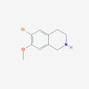 molecular formula C10H12BrNO B1380826 6-Bromo-7-methoxy-1,2,3,4-tetrahydroisoquinoline CAS No. 1393714-71-0