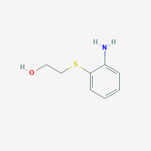 molecular formula C8H11NOS B13808269 2-(2-Aminophenyl)sulfanylethanol CAS No. 77474-06-7