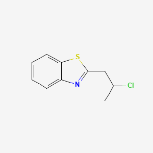 molecular formula C10H10ClNS B13808311 2-(2-Chloropropyl)-1,3-benzothiazole 