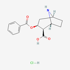 molecular formula C15H18ClNO4 B13808318 Norbenzoylecgonine hydrochloride 