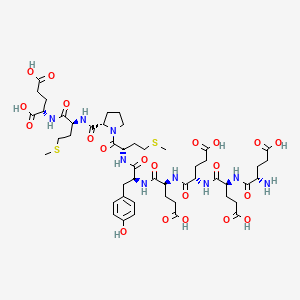 molecular formula C49H71N9O21S2 B13808334 Glu-glu-glu-glu-tyr-met-pro-met-glu CAS No. 82123-81-7