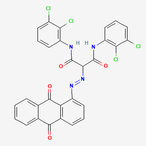 molecular formula C29H16Cl4N4O4 B13808421 Propanediamide, N,N'-bis(2,3-dichlorophenyl)-2-[(9,10-dihydro-9,10-dioxo-1-anthracenyl)azo]- CAS No. 67953-10-0