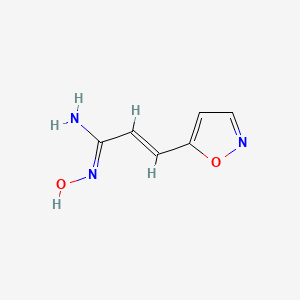 molecular formula C6H7N3O2 B13808425 (E)-N-Hydroxy-3-(isoxazol-5-yl)acrylimidamide 