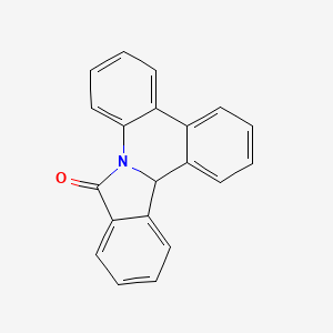 molecular formula C20H13NO B13808458 Isoindolo[2,1-f]phenanthridin-10(14bH)-one 