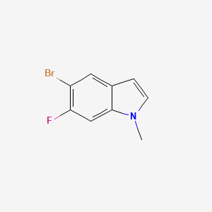 molecular formula C9H7BrFN B1380846 5-Bromo-6-fluoro-1-methyl-1H-indole CAS No. 1642565-58-9