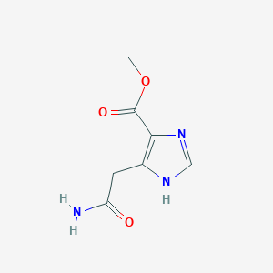 molecular formula C7H9N3O3 B13808462 methyl 5-(2-amino-2-oxoethyl)-1H-imidazole-4-carboxylate CAS No. 56039-07-7