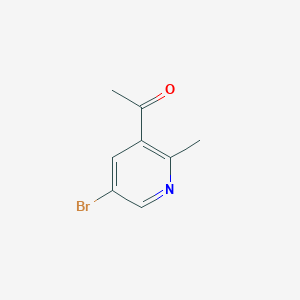 molecular formula C8H8BrNO B1380850 1-(5-Bromo-2-methylpyridin-3-yl)ethanone CAS No. 1256823-89-8