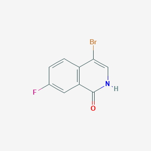 molecular formula C9H5BrFNO B1380855 4-Bromo-7-fluoro-1,2-dihydroisoquinolin-1-one CAS No. 1207448-47-2