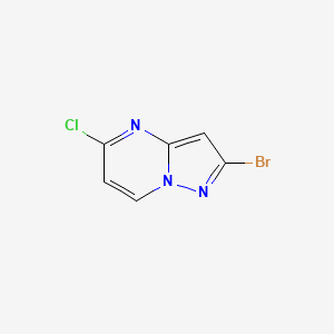 molecular formula C6H3BrClN3 B1380861 2-Bromo-5-chloropyrazolo[1,5-a]pyrimidine CAS No. 1780378-34-8